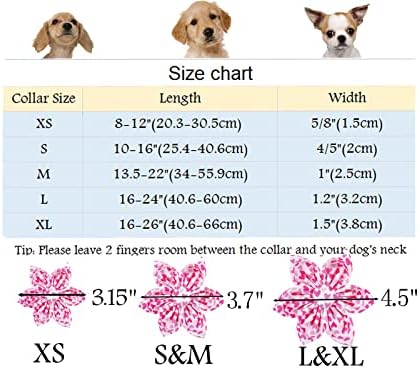Çiçek ile ARİNG PET köpek Tasması, Ayrılabilir Çiçek ile köpek tasması, Küçük Orta Büyük Köpekler için Sevimli Ayarlanabilir