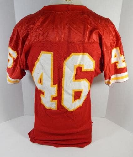 1993 Kansas City Chiefs 46 Oyun Kullanılmış Kırmızı Forma İsim Plakası Kaldırıldı DP17311-İmzasız NFL Oyun Kullanılmış
