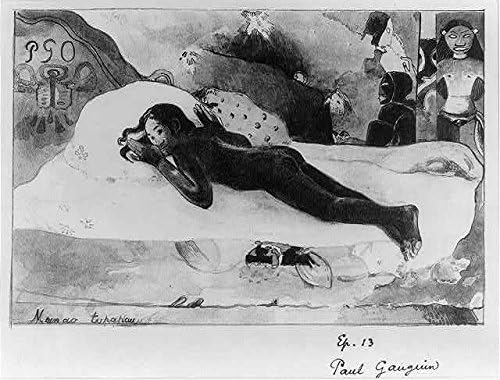 Tarihsel Bulgular Fotoğraf: Manao Tupapau,IV, Karnında Yatan Çıplak Kadın, Yatak, Ruhlar, 1894, Paul Gauguin
