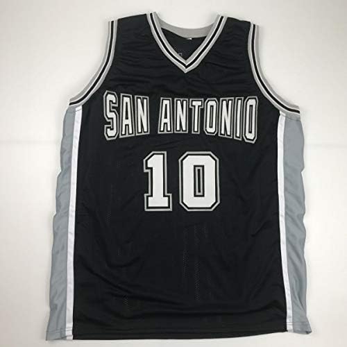 İmzalı / İmzalı Dennis Rodman San Antonio Siyah Basketbol Forması PSA / DNA COA