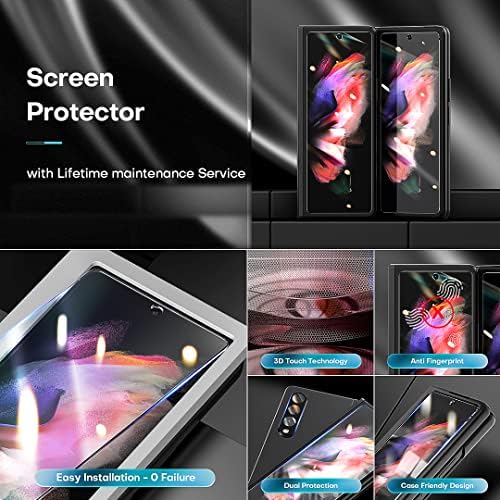 TOCOL [3 + 3-3 Paket Ön Samsung Galaxy Z Kat 3 Ekran Koruyucu ve 3 Paket Kamera Lens Koruyucu, Galaxy Z Kat 3 5G için