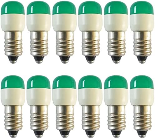 YDJoo LED Yeşil ampul 1 W LED Yedek Ampuller Noel Dize ampuller E12 Mini şamdan Bankası mum ampuller gösterge ışığı
