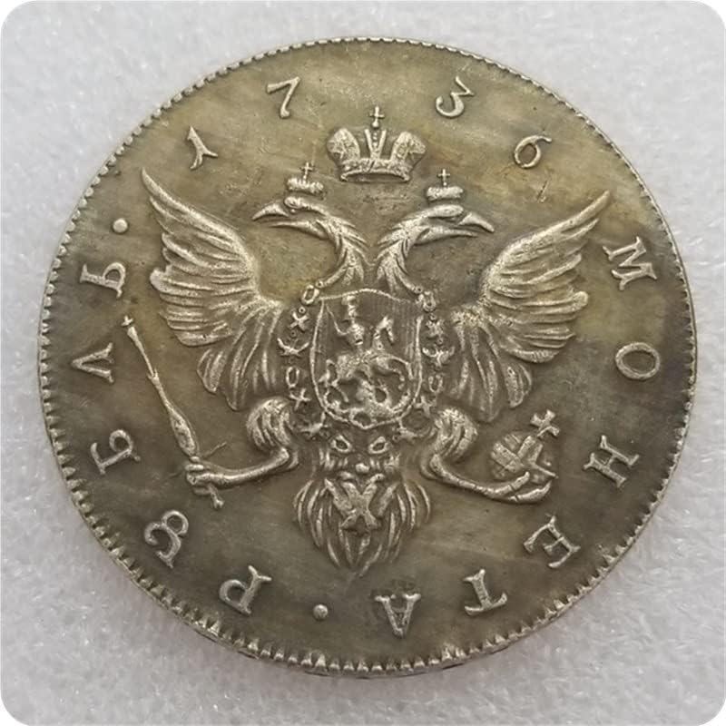 Antika El Sanatları Rus 1736 hatıra parası Gümüş Dolar Koleksiyonu 2351