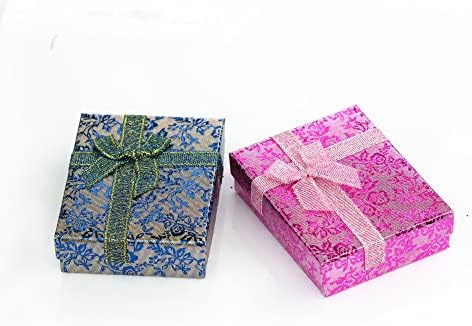 findout mücevher hediye kutusu, 9 adet Parlak canlı renkler Şerit karton kolye kutuları takı, kolye kutuları, mücevher