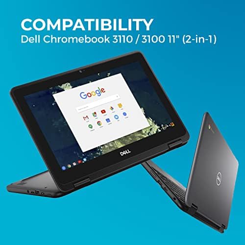 Gumdrop DropTech Dizüstü Bilgisayar Kılıfı Dell Chromebook 3110/3100 2'si 1 arada için uygundur. K-12 Öğrencileri,