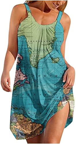 lczıwo gündelik kadın elbisesi 2023 Bahar Düz Renk Kolsuz V Boyun Gevşek Dökümlü Midi Elbise