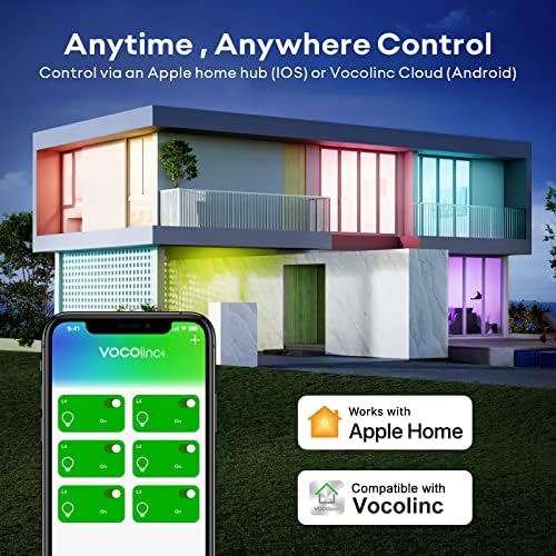 VOCOlınc Akıllı Ampul Apple Homekit, Alexa, Google Home, Kısılabilir WiFi Akıllı Ampuller, 850 Lümen, E26 LED Akıllı