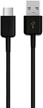 Galaxy S9/S9 Plus/S8/S8+/Note8 için iki (2) OEM Samsung USB-C Veri Şarj Kablosu - Siyah EP-DG950CBE-Toplu Paketleme