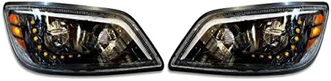 KOZAK LED Far 12V Siyah Sürücü ve Yolcu (Sağ ve Sol Taraf) Hino 2014- İçin artı 2x22 Cam Silecekleri ve Kozak