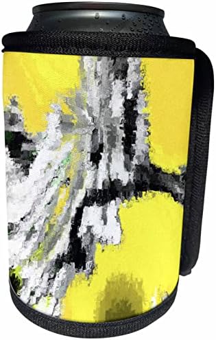 İddialı Siyah Beyaz ve Sarı Resmin 3dRose Görüntüsü-Şişe Sargısını Soğutabilir (cc_354406_1)