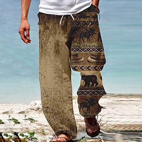 MIASHUI Açık Erkekler Pantolon Yaz Plaj Hippi harem pantolon Baggy Boho Yoga Hawaiianss Rahat Damla Kasık Pantolon