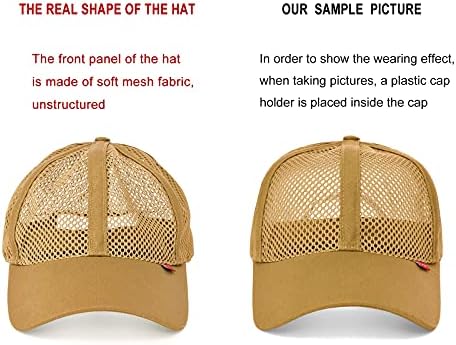FEİCUİ Erkekler Örgü Kamyon Şoförü beyzbol şapkası Ayarlanabilir 6 Panel Şapka Açık Spor Giyim