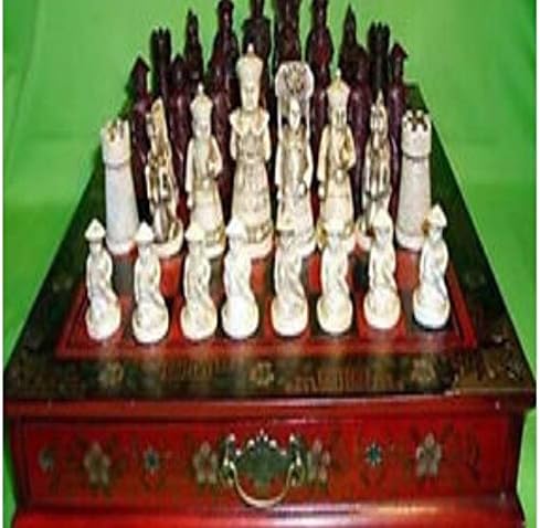 ZAMTAC Chino Viejo Koleksiyon Vintage 32 juego de ajedrez de Madera con mesa tiendas bronceChina Toptan Fabrika Pirinç