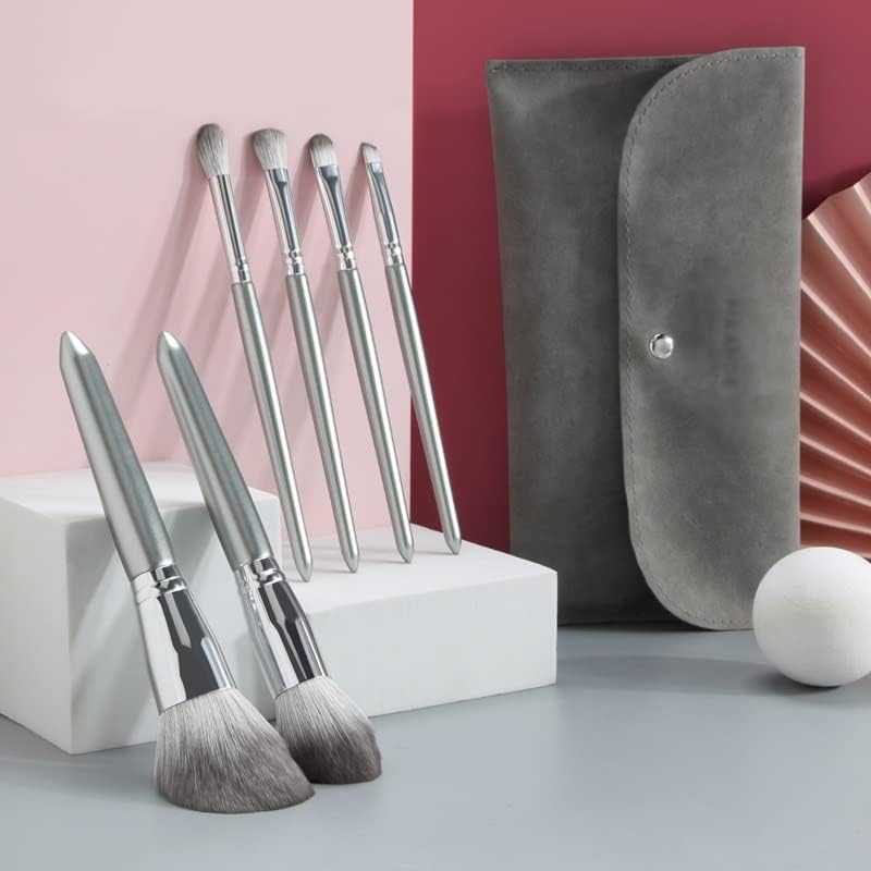 CCBUY 12 adet Gümüş Makyaj Fırçalar Set Kozmetik Pudra Fondöten Allık Göz Farı Dudak Fırçası Profesyonel Güzellik