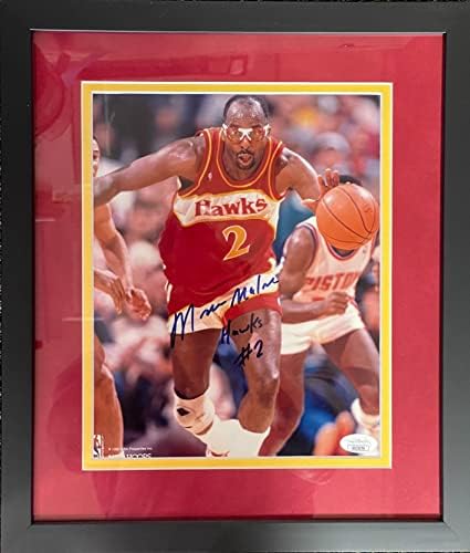 Moses Malone İmzalı 8x10 Çerçeveli Basketbol Fotoğrafı (JSA) - İmzalı NBA Fotoğrafları