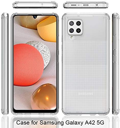 Sucnakp Galaxy A42 5G Durumda Samsung A42 5G Durumda Premium Temizle Arka Panel + TPU Tampon Kapak Samsung Galaxy