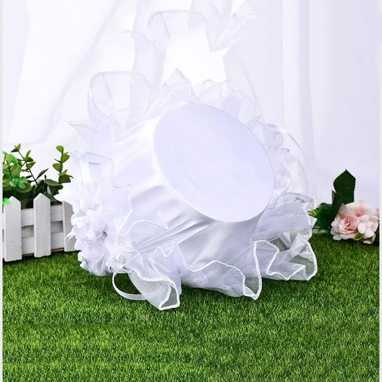 ZHUHW Düğün Dantel Çiçek Sepeti Beyaz Gelin Çiçek Kız Sprinkles Çiçekler Küçük Çiçek Sepeti Düğün Malzemeleri