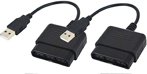 TELEZ 2 Paket Denetleyici Gamepad Joystick Adaptörü dönüştürücü kablosu Kablosu PlayStation 2 PlayStation 1 Kablolu