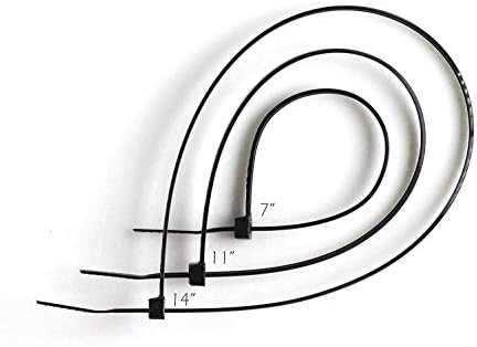 21 inç Siyah Naylon Zip Bağları-Güçlü Zip Kravat, Tel Bağları-Kapalı ve Açık Anma-Alet Gerektirmez, Zip Bağları( Tel
