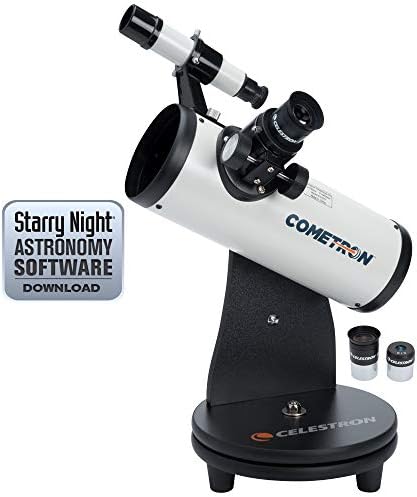 Celestron-76mm Cometron FirstScope-Kompakt ve Taşınabilir Masa Üstü Dobson Teleskopu-Yeni Başlayanlar için İdeal Teleskop-5x24