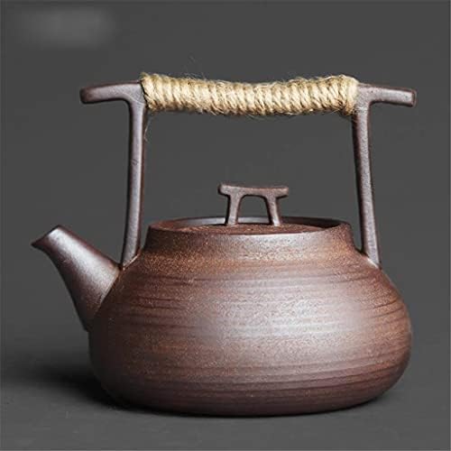 KUTDYK Demlik El Yapımı Retro Kumtaşın Kung Fu Çay Töreni Taşınabilir Çay Seti Seramik Demlik Çay Seti