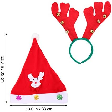 VİCASKY 6 adet Yetişkin noel şapkaları Çocuklar Noel Ren Geyiği Kafa Bantları Partiler için