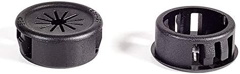 Kablo Hortum Yapış Burç Grommet Koruyucu 25 Adet EHR-21 21mm Monte Dia Kilitleme Burç Koruyucu Grommet Siyah, Aicosineg