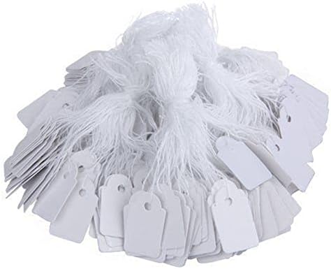 E-üstün 500 Adet Beyaz Takı Fiyat Etiketi kıyafet teşhir standı Etiket Yazılabilir Dikdörtgen Kağıt Fiyat etiketi