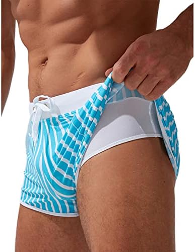 Iç çamaşırı erkek erkek çift katmanlı ışık plaj pantolonları dikey Şerit Çabuk Kuruyan İç Çamaşırı Şort İç Çamaşırı