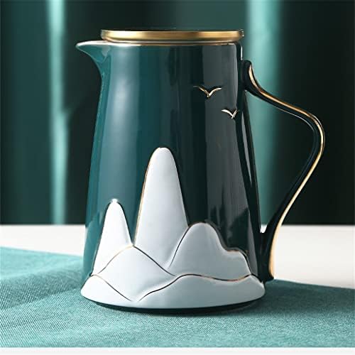 LIUZH İskandinav seramik su seti çay bardağı su ısıtıcısı seti ev içme bardağı ev oturma odası fincan seti (Renk: