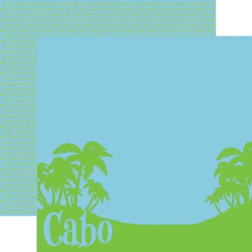 Pasaportları 12 x 12 inç Çift Taraflı Koleksiyon Defteri Kağıdı, Cabo'yu Hatırlayın