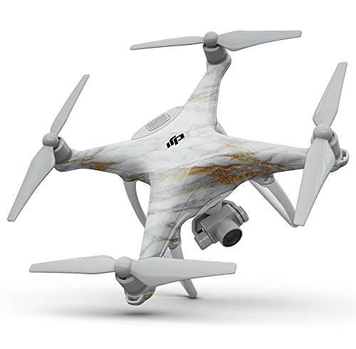 Tasarım Skinz Tasarım Skinz Mermer ve Dijital Altın Folyo V4 Tam Vücut Wrap çıkartma kaplama Kiti ile Uyumlu Drone