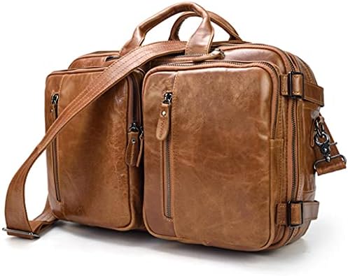 N / A erkek İş Evrak Çantası Yumuşak dizüstü bilgisayar çantası Çok Fonksiyonlu İnek Derisi Omuz Messenger çanta Erkek