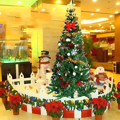 DULPLAY 6 ft Yapay Noel Ağaçları, Ladin menteşeli Noel Ağacı Noel Süslemeleri Kapalı ve Açık için Metal stand-180CM