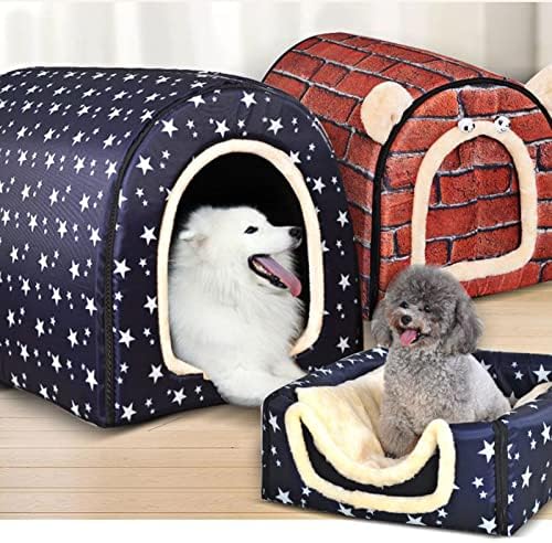 LÜZHONG Rahat Mağara köpek yatağı, Premium Mağara evcil Hayvan yatağı Kediler ve Küçük Köpekler için Sakinleştirici