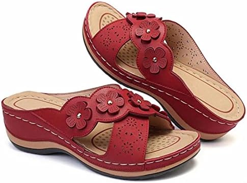 Bayan Takozlar Terlik Moda Bayanlar Rahat Konfor Kalın Alt Çiçek Sandalet Flip Flop Slaytlar Ayakkabı üzerinde Kayma