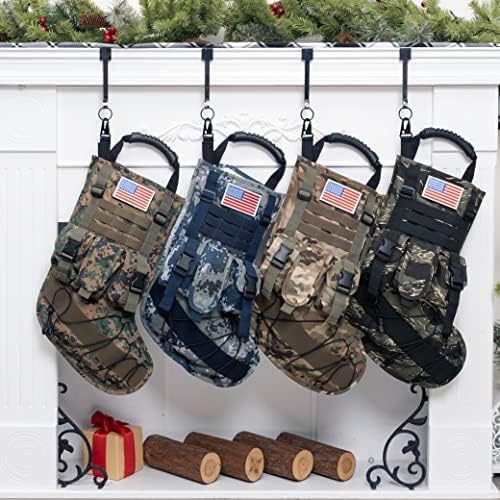 Düşüncelerinizin Ötesinde MOLLE Dişli Dokuma ile Yeni Taktik Noel Çorapları ABD Askeri Aile Süsleri için Dayanıklı