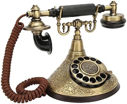 GRETD Vintage Telefon Dönen Arama Kablolu Eski Moda Telefon Ahize Zil Sesi Ses Ayarı Çalışma Odası için