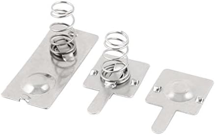 Aexıt 14 Takım Endüstriyel Anahtarlar Metal 2 x AA Piller Pozitif Negatif Yay Plakası Seçici Anahtarları Gümüş Ton