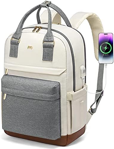 JFFD Seyahat Laptop Sırt Çantası için Kadın Erkek, Moda Çalışma Laptop çantası ile USB Bağlantı Noktası, Koleji Okul