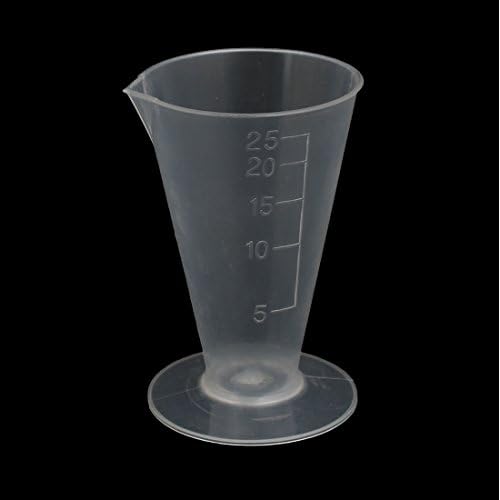 Aexit 5 ADET 25 ml ölçer Laboratuvar Su Sıvı Test Kabı Ölçüm Fincan Temizle