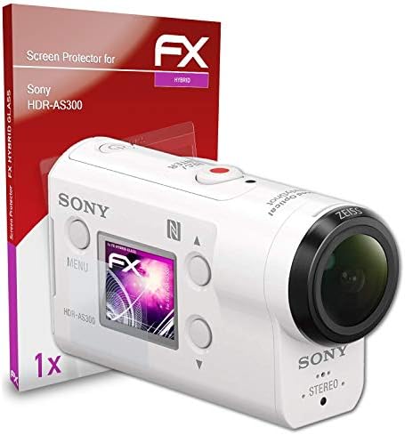 Sony HDR-AS300 Cam Koruyucu ile Uyumlu atFoliX Plastik Cam Koruyucu Film, 9H Hibrid Cam FX Cam Ekran Koruyucu Plastik