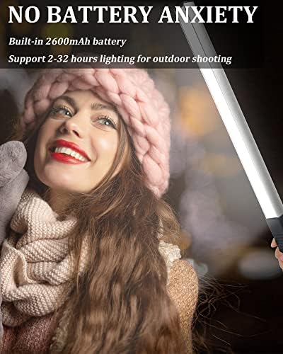 LUXCEO el ışık sopa, taşınabilir LED fotoğraf ışık değnek RGB Video ışığı 1000 lümen 36 renk uzaktan kumanda ile,