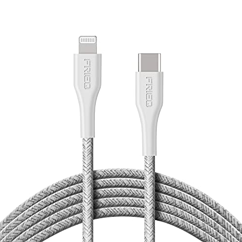 FRİEQ 6ft Naylon Örgülü USB-C Yıldırım Kablosu, iPhone Şarj Cihazları için MFi Sertifikalı, iPhone 13 Pro / 13 / 12