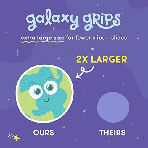 Glo Pals Galaxy Sapları Dokulu Kaymaz Küvet Stickies, 8 Ekstra Büyük Eğlenceli Çocuklar Anti Kayma Banyo Çıkartmaları