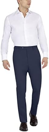 DKNY Erkek Takım Elbise Pantolonu, Lacivert Düz, 32W x 32L