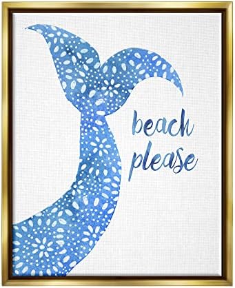 Stupell Industries Plajı Lütfen Mavi Denizkızı Kuyruğu Mandala Deseni, Jackie Decker Tasarımı