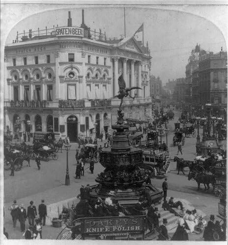 HistoricalFindings Fotoğraf: Modern Babil'in Kalbi, Piccadilly Circus, Londra, İngiltere, c1896, Spaten Birası