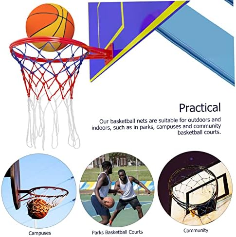 Homoyoyo 2 adet basketbol potası ağı Açık Basketbol Atış Uygulama Net Ağır basketbol potası ağı Meslek basketbol panyası
