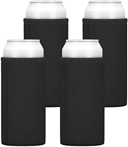 TahoeBay 16oz Can Kollu (4'lü Paket) Premium 5mm Kalınlığında Neopren Bira Soğutucuları Kutular için Boş İçecek Soğutucuları